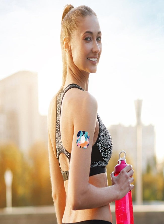 XIHIRCD 25pcs Sensor Covers for Dexcom G7, Waterproof Blood Sugar Monitor Patch Flower Pattern Adhesive Patches Sensor Sticker Accessories Compatible with Dexcom G7(Flower Styles) - Image 5